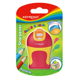 Hegyező 2 lyukú tartályos, fedeles, ceruzahegy gömbölyítő Keyroad Colour Special vegyes színek Író- irodaszer, papíráru Keyroad