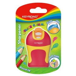 Hegyező 2 lyukú tartályos, fedeles, ceruzahegy gömbölyítő Keyroad Colour Special vegyes színek Író- irodaszer, papíráru Keyroad