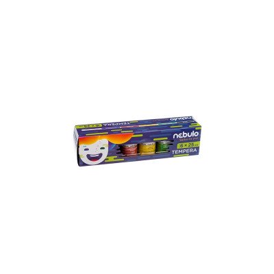 Tempera készlet, 25 ml, tégelyes, Nebulo 6 klf. szín Tempera készlet, 25 ml, tégelyes, Nebulo 6 klf. szín