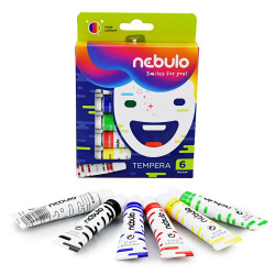 Tempera készlet, 12ml, Nebulo 6 klf. szín Író- irodaszer, papíráru Nebulo