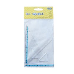 Vonalzókészlet, háromszög 10 cm és 14cm, ( 45°/60° ) 2 db/bliszter Educa Író- irodaszer, papíráru Educa