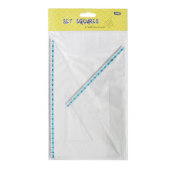 Vonalzókészlet, háromszög 16 cm és 24cm, ( 45°/60° ) 2 db/bliszter Educa Író- irodaszer, papíráru Educa