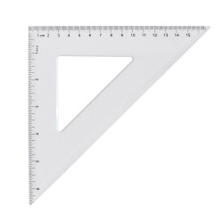 Vonalzó háromszög 45° 16cm, műanyag Író- irodaszer, papíráru Egyéb