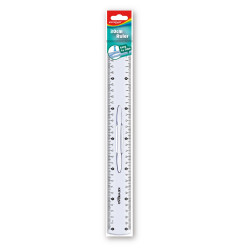 Vonalzó 30 cm, kétoldalt skálázott, fogantyús Keyroad Író- irodaszer, papíráru Keyroad