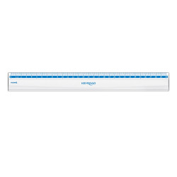 Vonalzókészlet, 30 cm, vonalzó, szögmérő, 45° és 60° háromszög vonalzók 4 db/bliszter Keyroad