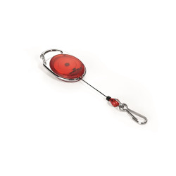Névjegykártyatartó kihúzható karabineres, Durable with Snap Hook piros Író- irodaszer, papíráru Durable