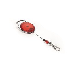 Névjegykártyatartó kihúzható karabineres, Durable with Snap Hook piros Író- irodaszer, papíráru Durable