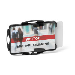 Biztonsági kártyatartó 2 kártyához Durable Eco fekete 10 db/csom Író- irodaszer, papíráru Durable