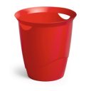 Papírkosár 16l, Durable Trend, áttetsző piros