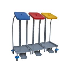 Hulladékgyűjtő kocsi 2 x 70 liter (kék és piros fedél) Író- irodaszer, papíráru Fix-Net