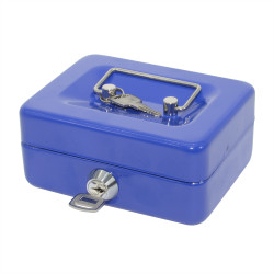 Pénzkazetta fém 125x55x95 mm kicsi Bluering® kék Író- irodaszer, papíráru Bluering