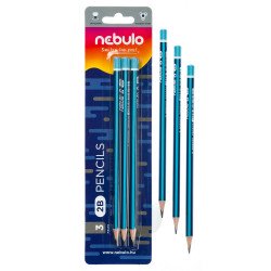 Grafitceruza 2B, 3 db-os, Nebulo Író- irodaszer, papíráru Nebulo