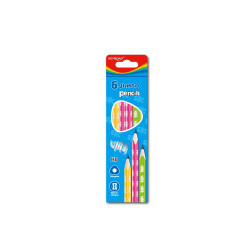 Grafitceruza HB, háromszögletű 6 db/bliszter Keyroad Jumbo vegyes színek Író- irodaszer, papíráru Keyroad