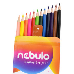 Színes ceruza készlet, Nebulo 12 klf. szín Író- irodaszer, papíráru Nebulo