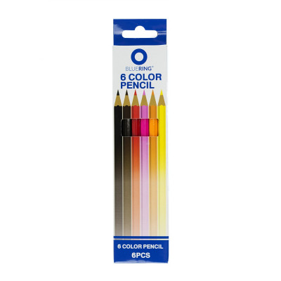 Színes ceruza készlet, hatszögletű Bluering® 6 klf. szín, Színes ceruza készlet, hatszögletű Bluering® 6 klf. szín,