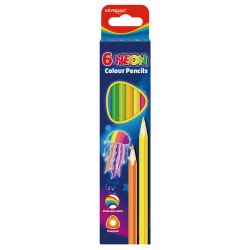 Színes ceruza készlet háromszögletű Keyroad Neon 6 klf. neon szín Író- irodaszer, papíráru Keyroad
