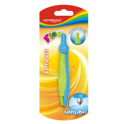 Körző betétes, bliszteres Keyroad Flow vegyes színek