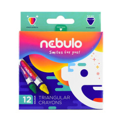 Zsírkréta készlet, háromszög Nebulo, 12 klf. szín Író- irodaszer, papíráru Nebulo