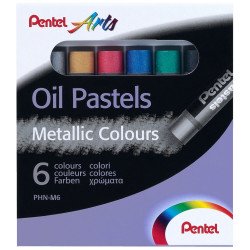Kréta olajpasztell készlet, PHN-M6 Pentel, 6 klf., metál szín Író- irodaszer, papíráru Pentel