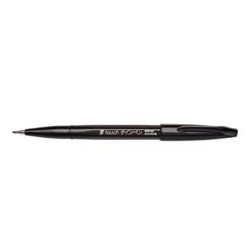 Ecsettoll, kalligrafikus hajlékony hegyű, Pentel SES15C-A fekete Író- irodaszer, papíráru Pentel
