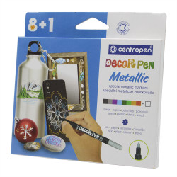 Dekormarker 1,5mm, Centropen 2737 8+1-es készlet, metál Író- irodaszer, papíráru Centropen
