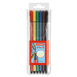 Rostirón, filctoll 1mm, M STABILO Pen 68, 6 klf. szín Író- irodaszer, papíráru Stabilo