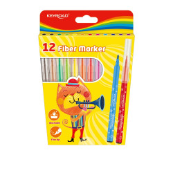 Rostirón, filctoll készlet 2 mm 12 db/bliszter Keyroad vegyes színek Író- irodaszer, papíráru Keyroad