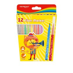 Rostirón, filctoll készlet 2 mm 12 db/bliszter Keyroad vegyes színek Író- irodaszer, papíráru Keyroad
