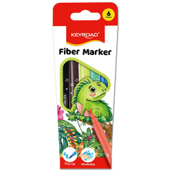 Rostirón, filctoll készlet 2 mm 6 db/bliszter Keyroad vegyes színek Író- irodaszer, papíráru Keyroad