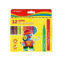 Rostirón, filctoll készlet 5 mm 12 db/bliszter Keyroad Jumbo vegyes színek Író- irodaszer, papíráru Keyroad