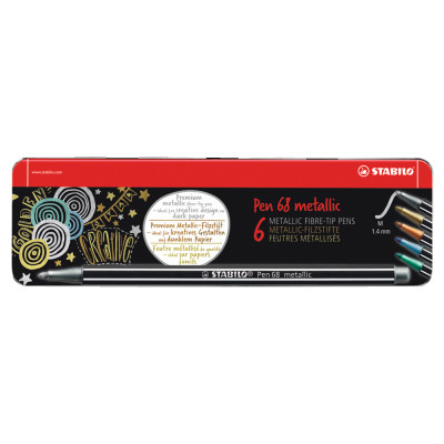 Rostirón, filctoll készlet, 1mm, M Stabilo PEN metallic 6806/8-32 6 db-os klt. Rostirón, filctoll készlet, 1mm, M Stabilo PEN metallic 6806/8-32 6 db-os klt.