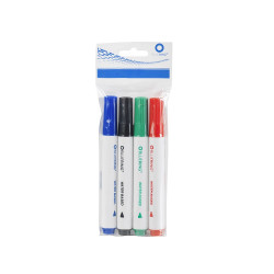 Flipchart marker készlet, rostirón vizes kerek végű 3mm, Bluering®, 4 klf. szín Író- irodaszer, papíráru Bluering