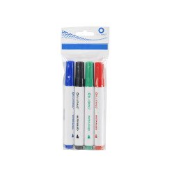 Flipchart marker készlet, rostirón vizes kerek végű 3mm, Bluering®, 4 klf. szín Író- irodaszer, papíráru Bluering