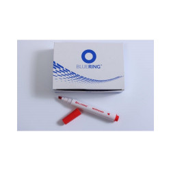 Flipchart marker rostirón vizes vágott végű 1-4mm, Bluering® piros Író- irodaszer, papíráru Bluering