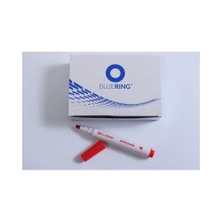 Flipchart marker rostirón vizes vágott végű 1-4mm, Bluering® piros Író- irodaszer, papíráru Bluering