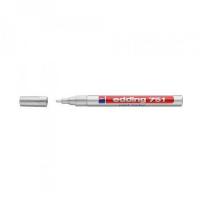 Lakkmarker 1-2mm, kerek Edding 751 ezüst