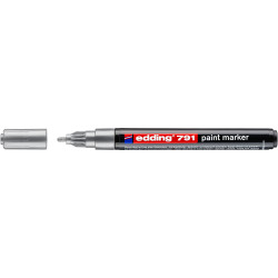 Lakkmarker 1-2mm, kerek Edding 791 ezüst