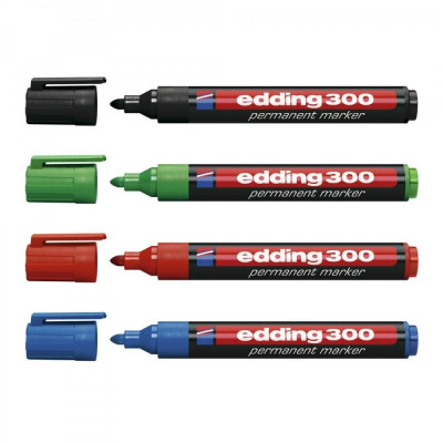 Alkoholos marker 1,5-3mm, kerek Edding 300, 4 klf.szín Alkoholos marker 1,5-3mm, kerek Edding 300, 4 klf.szín