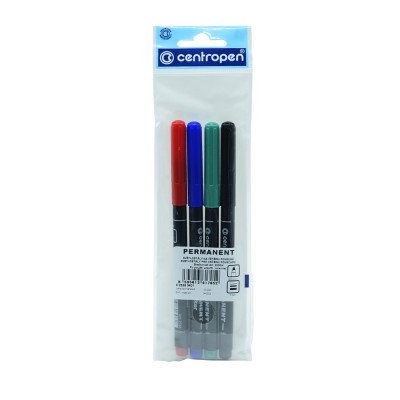 Alkoholos marker készlet, 1mm, kerek hegyű, Centropen 2536, 4 klf. szín Alkoholos marker készlet, 1mm, kerek hegyű, Centropen 2536, 4 klf. szín