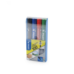 Alkoholos marker 1mm, kerek hegyű, Pilot 100, 4 klf. szín Író- irodaszer, papíráru Pilot