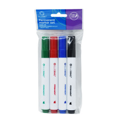 Alkoholos marker készlet, 1-4mm, vágott hegyű, 4-es készlet, Bluering®