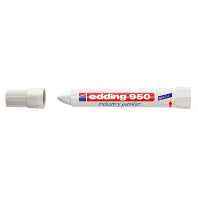 Alkoholos jelölő marker 10mm, kúpos Edding 950 fehér Alkoholos jelölő marker 10mm, kúpos Edding 950 fehér