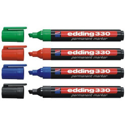 Alkoholos marker 1-5mm, vágott Edding 330 piros Író- irodaszer, papíráru EDDING