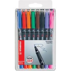 Alkoholos marker készlet 0,4mm, STABILO OHPen S, 8 klf. szín Író- irodaszer, papíráru Stabilo