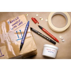 Alkoholos marker kétvégű, 0,6mm/3,5mm Pentel N75W, 3db-os készlet Író- irodaszer, papíráru Pentel