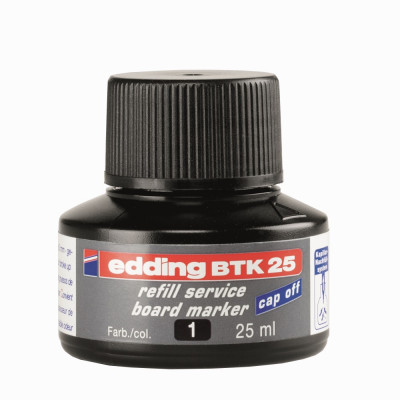 Tinta utántöltő táblamarkerhez 25ml, Edding BTK25 fekete Tinta utántöltő táblamarkerhez 25ml, Edding BTK25 fekete