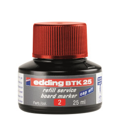 Tinta utántöltő táblamarkerhez 25ml, Edding BTK25 piros Író- irodaszer, papíráru EDDING
