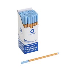Rostirón, tűfilc vízbázisú, 0,5mm, hatszögletű test, Bluering® világoskék Író- irodaszer, papíráru Bluering