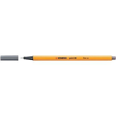 Rostirón, tűfilc 0,4mm, STABILO Point 88 sötétszürke Rostirón, tűfilc 0,4mm, STABILO Point 88 sötétszürke