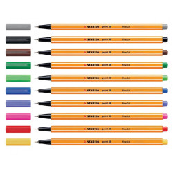 Rostirón, tűfilc 0,4mm, STABILO Point 88 kék Író- irodaszer, papíráru Stabilo